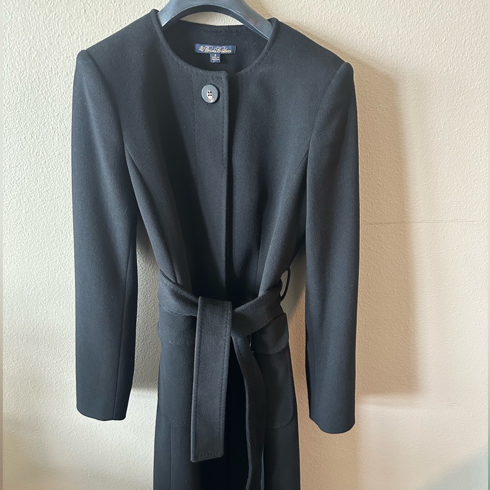 Brooks Brothers Women's Black Wool Coat